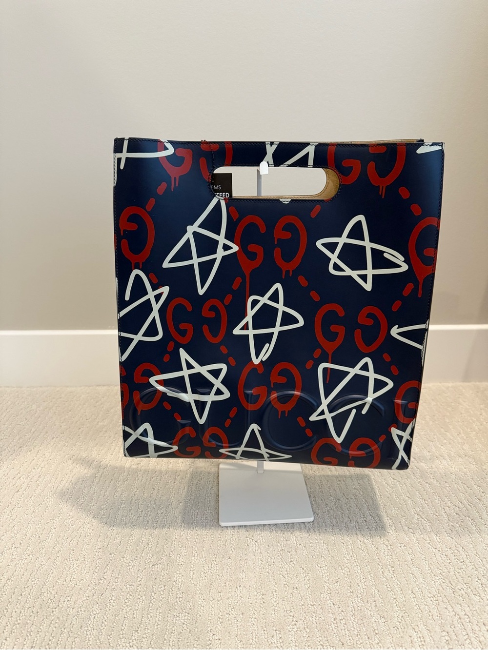 Gucci graffiti ghost star GG medium tote with crossbody